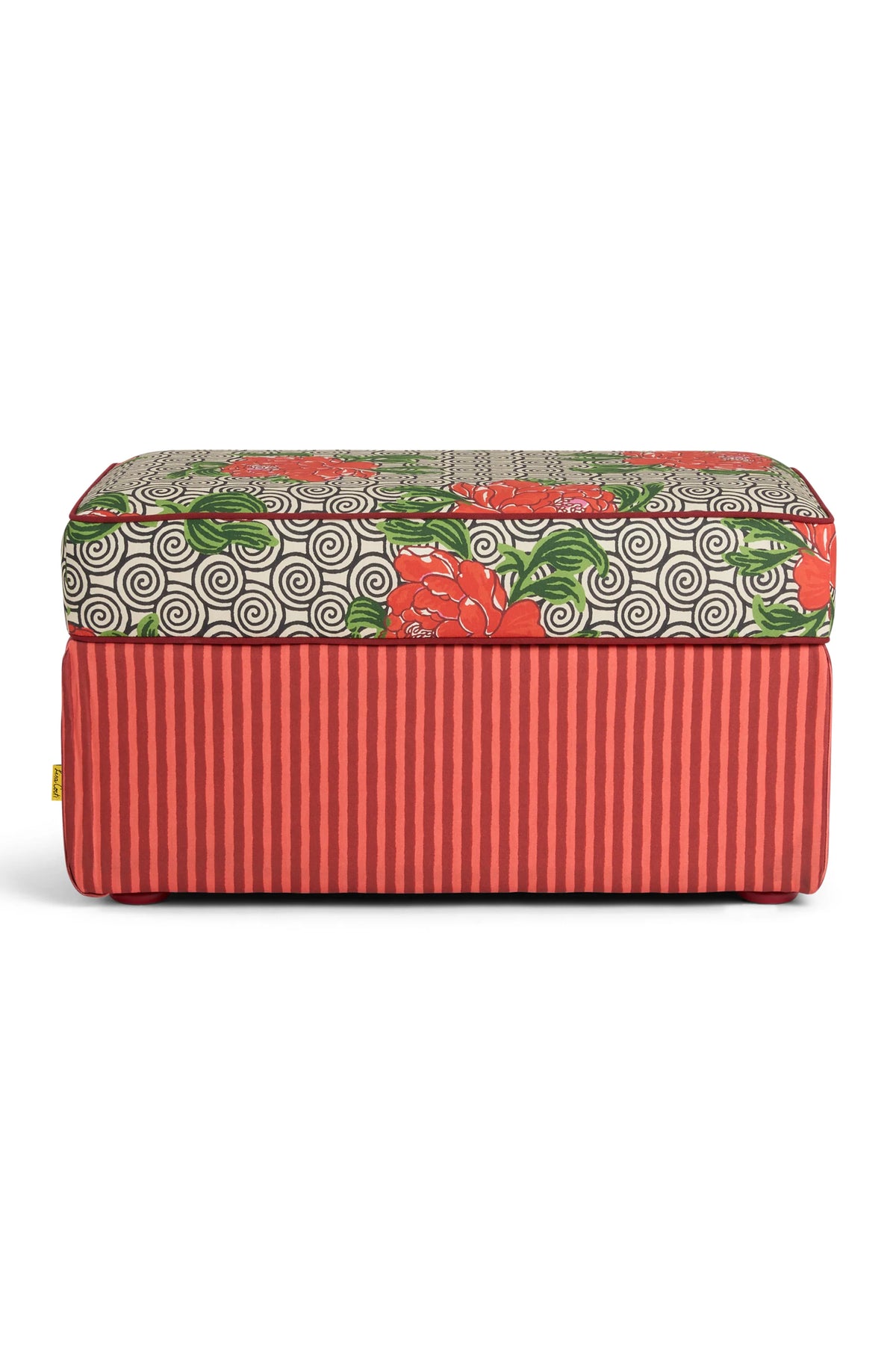 Camelia Black Rectangular Ottoman Pouf