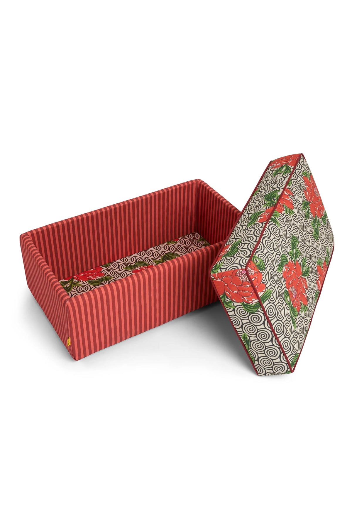 Camelia Black Rectangular Ottoman Pouf
