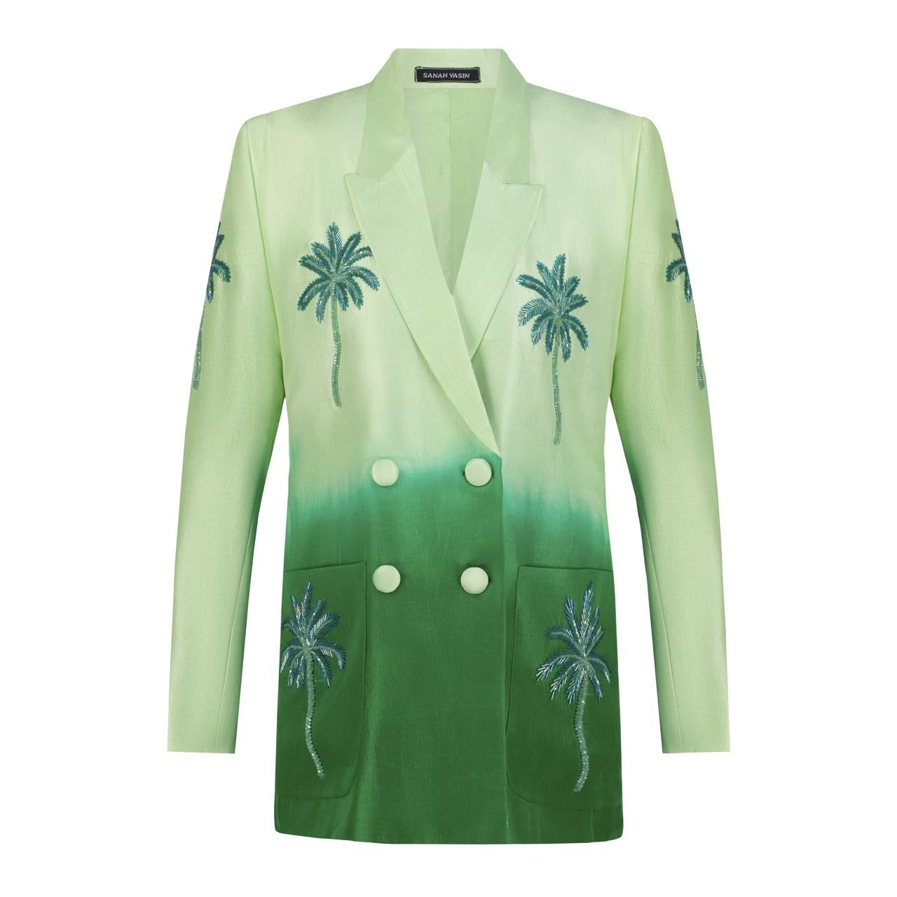 The Yara Green Tie Die Blazer