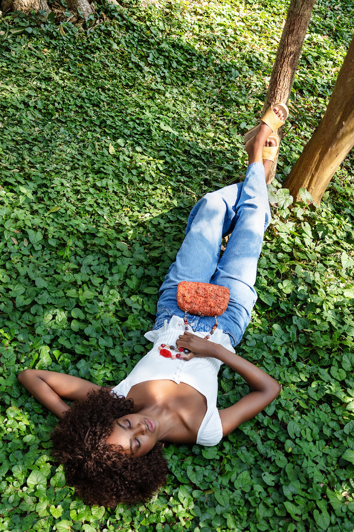 Serpui Mia Flowers Bag - Orange