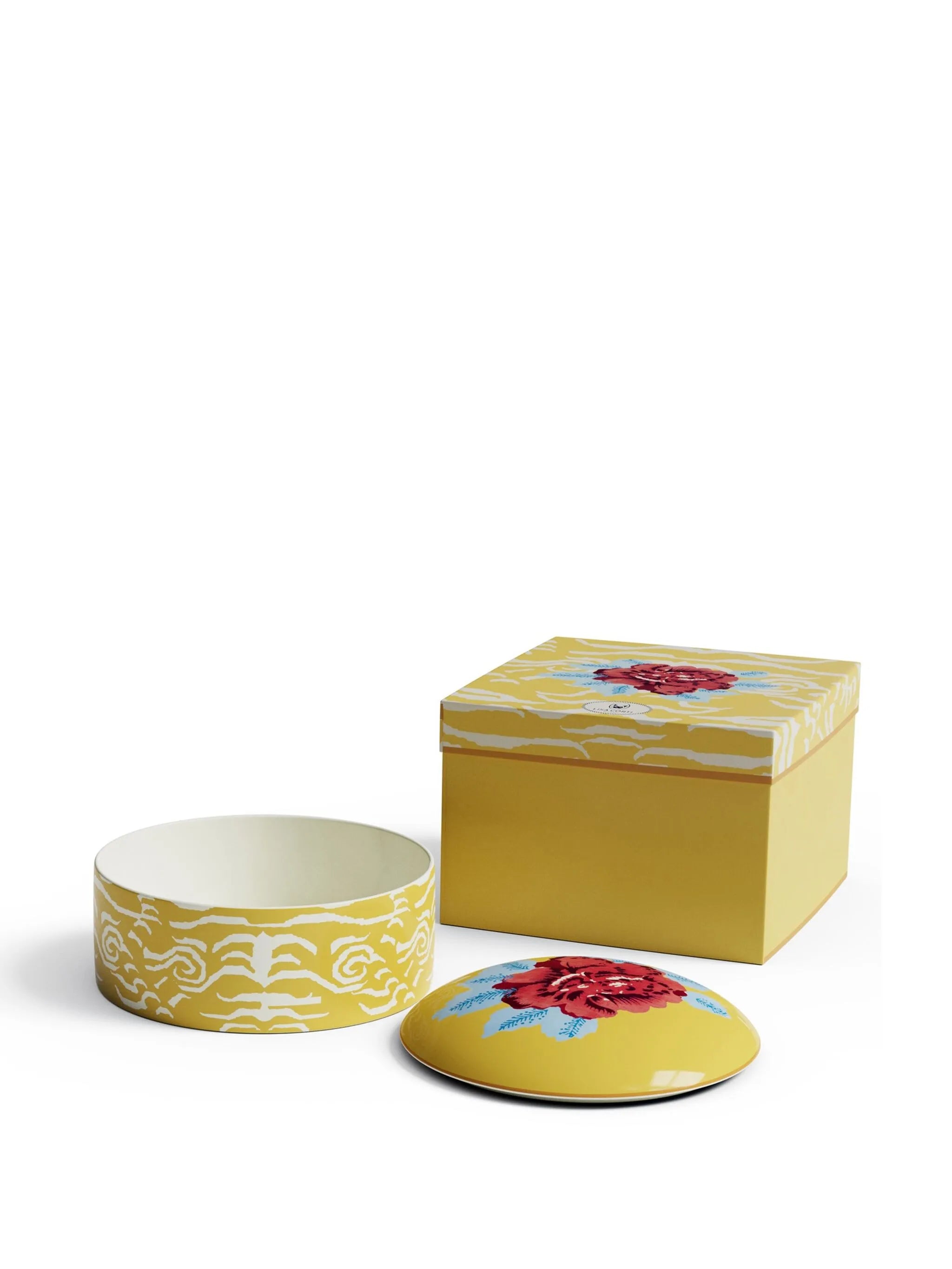 Indian Tiger Porcelain Trinket Box - Gold