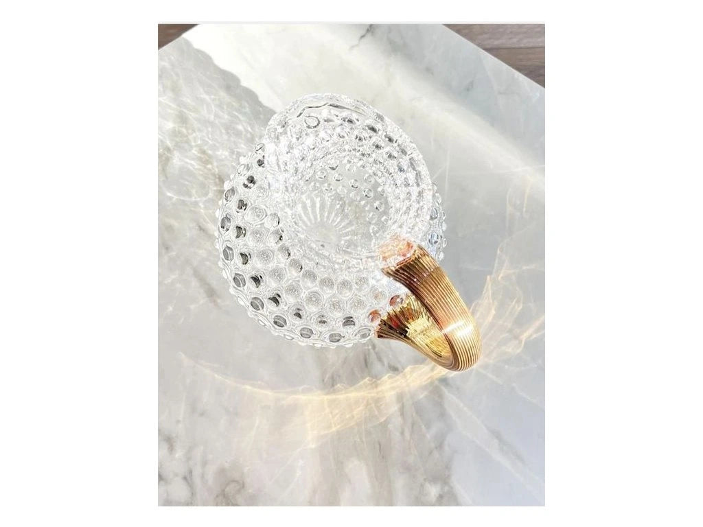 Paris Hobnail Jug 2L - Crystal & Gold