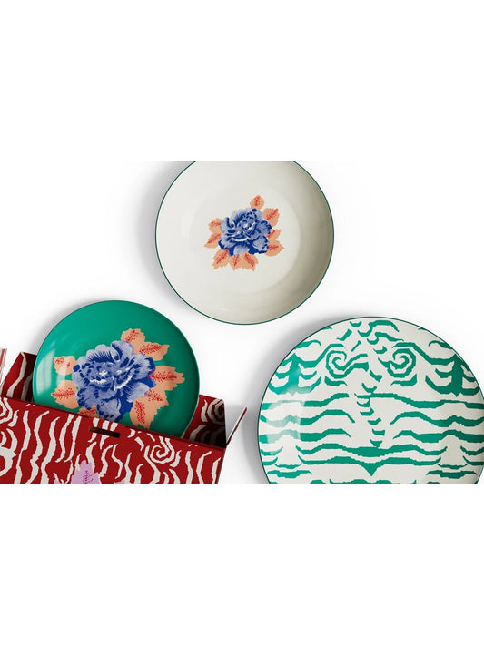 Indian Tiger Gold Porcelain Plates Set of 3 - Veronese