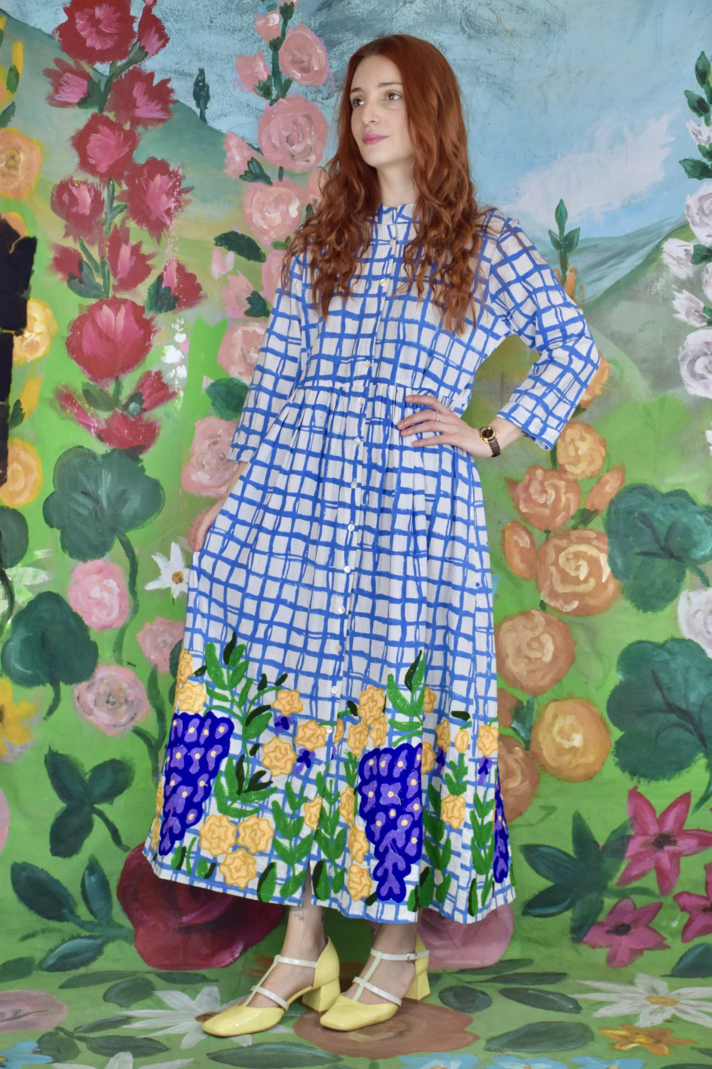 Cotton Dress Coreana Embroidered