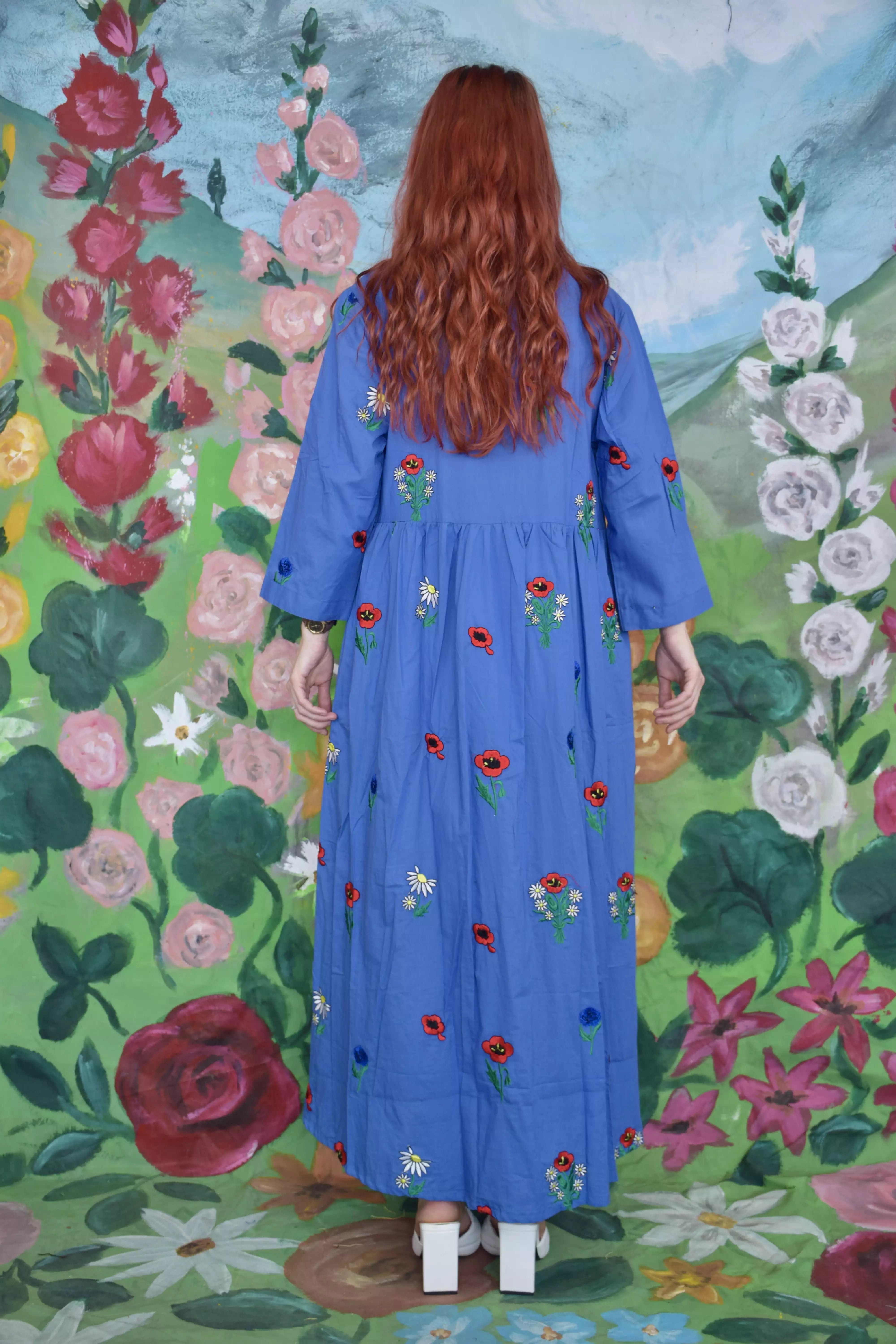 Cotton Dress Coreana All Embroidered