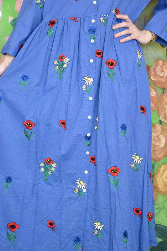 Cotton Dress Coreana All Embroidered