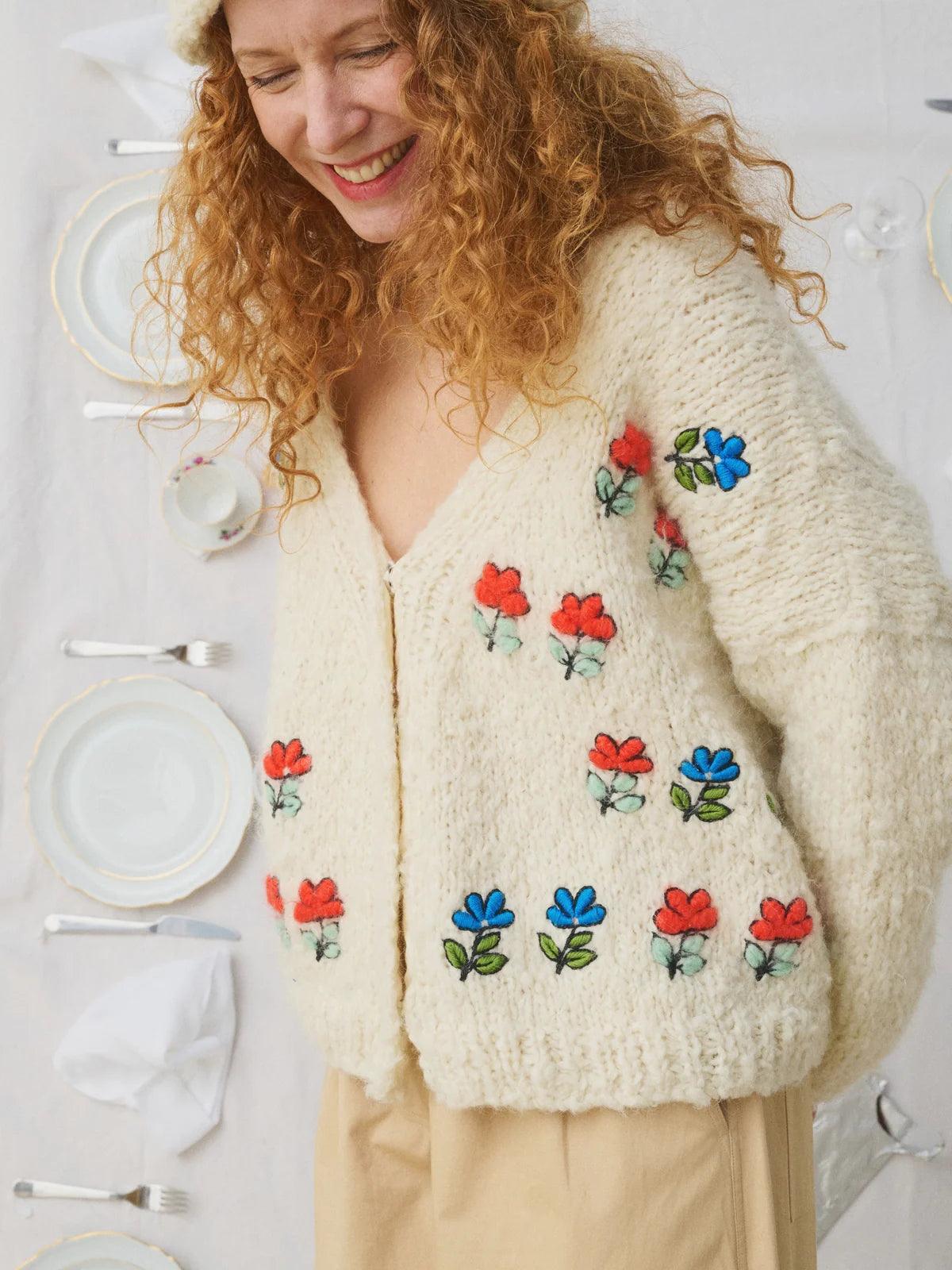 Ernst Embroidered Cardigan - The Tableware
