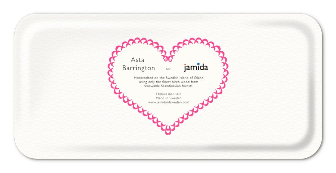 Happy/ Pink Tray 32x15cm