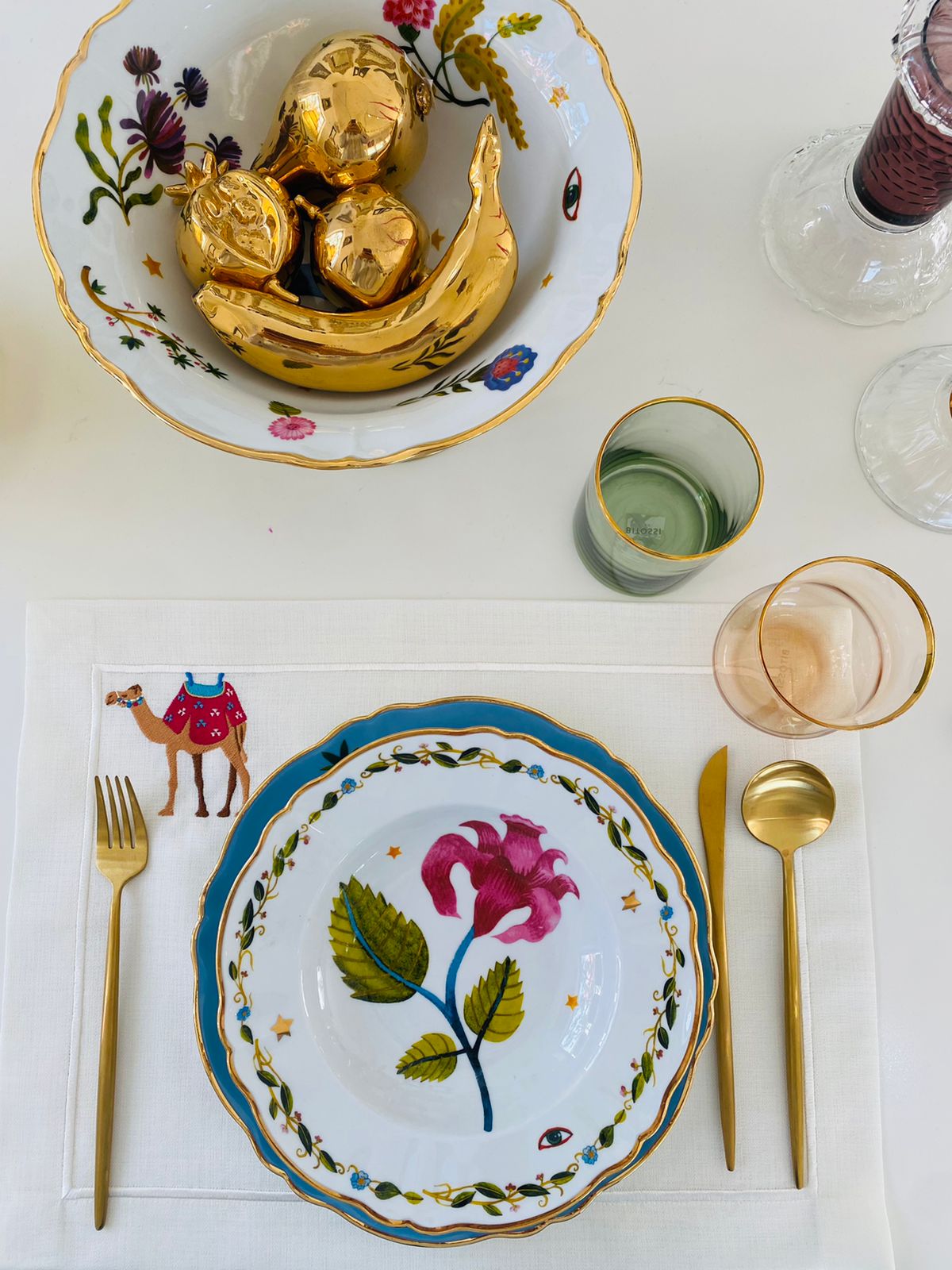 Bitossi Home Soup Porcelain Plate - Flower