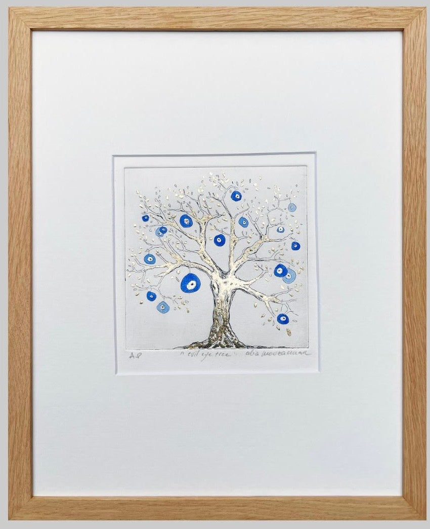 "Evil Eye Tree" Etching