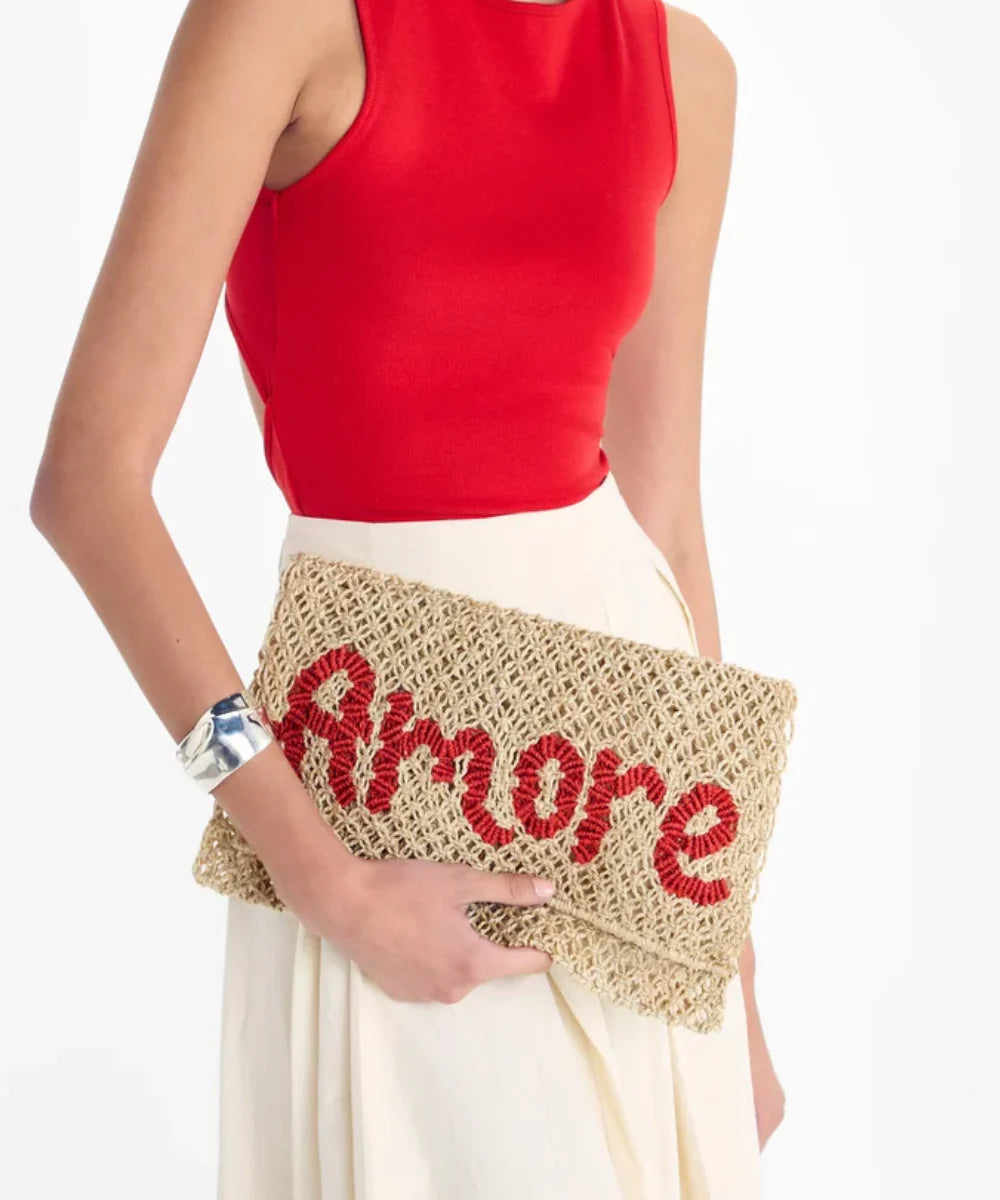 The Jackson Jute Clutch Milly - Amore