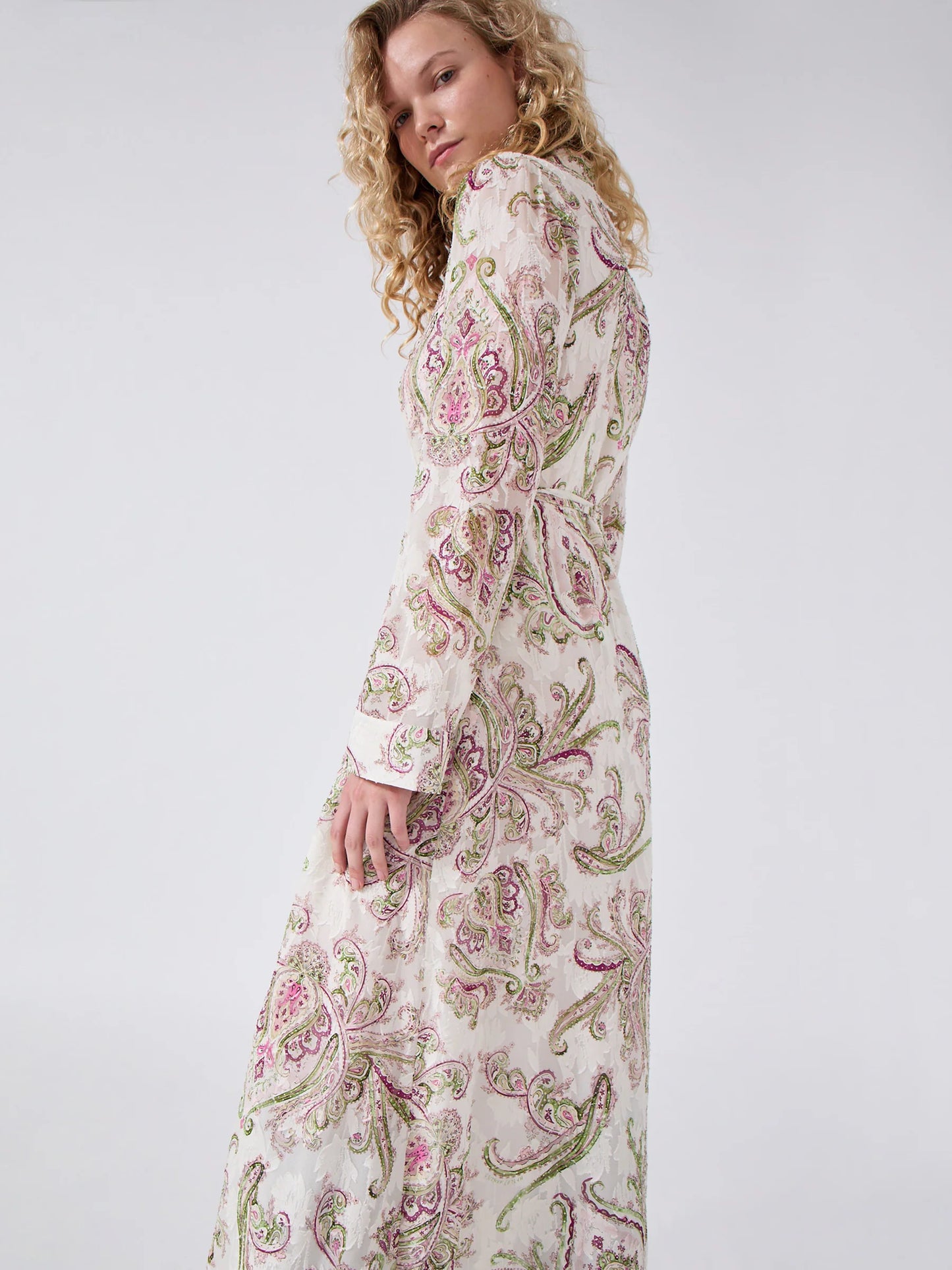 Hayley Menzies Jimi Silk Jacquard Shirt Dress
