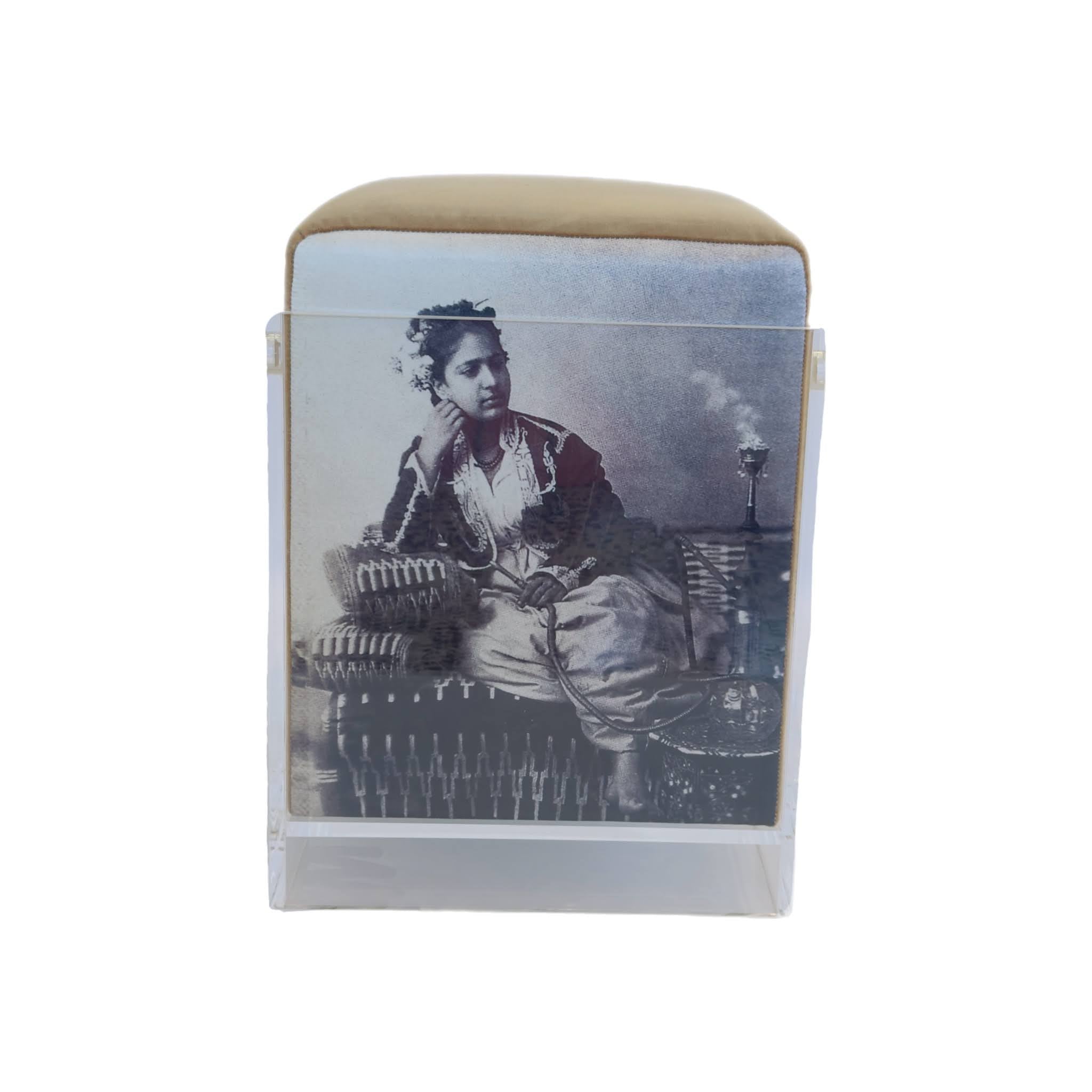 Nada Debs Vintage Floating Stool - Light Brown