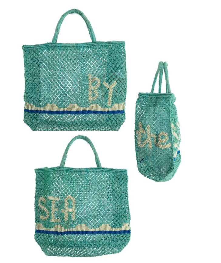 The Jackson Jute Tote Bag Small - By the Sea