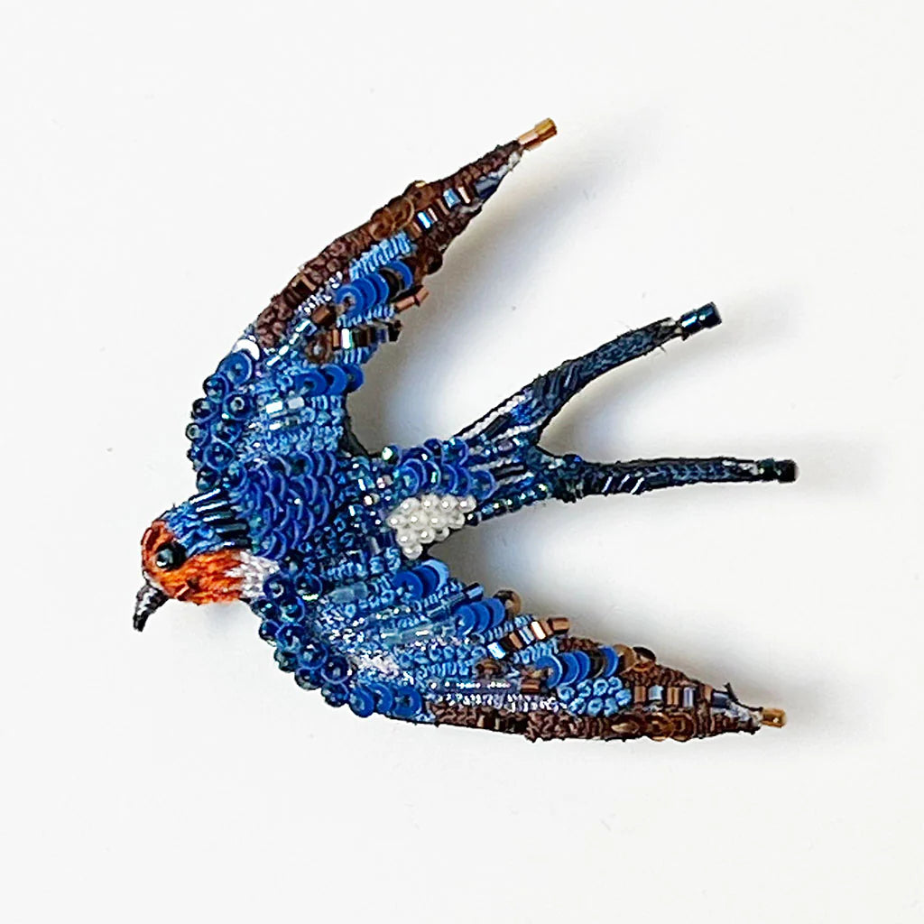 Peace Swallow Brooch Pin