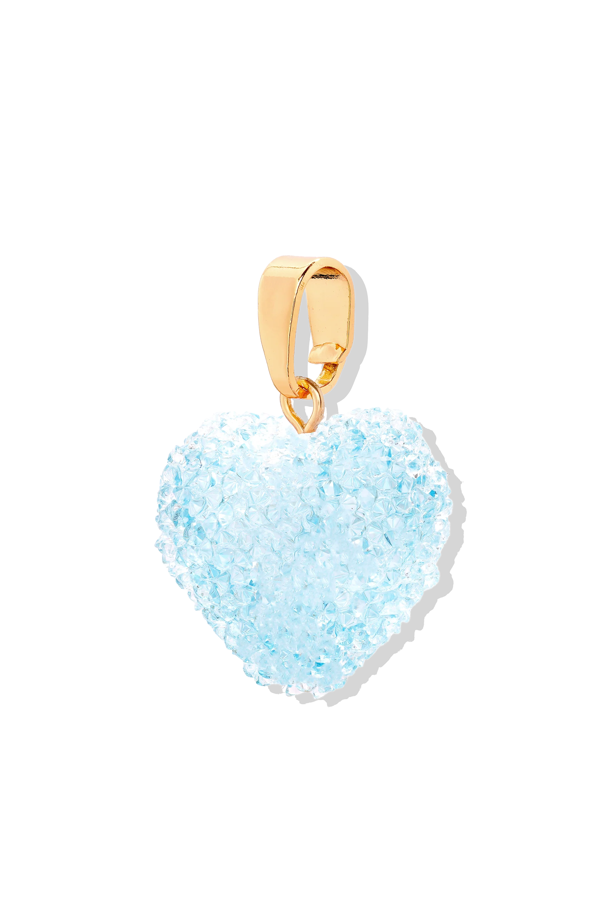 Crystal Haze Jelly Heart Pendant - Baby Blue