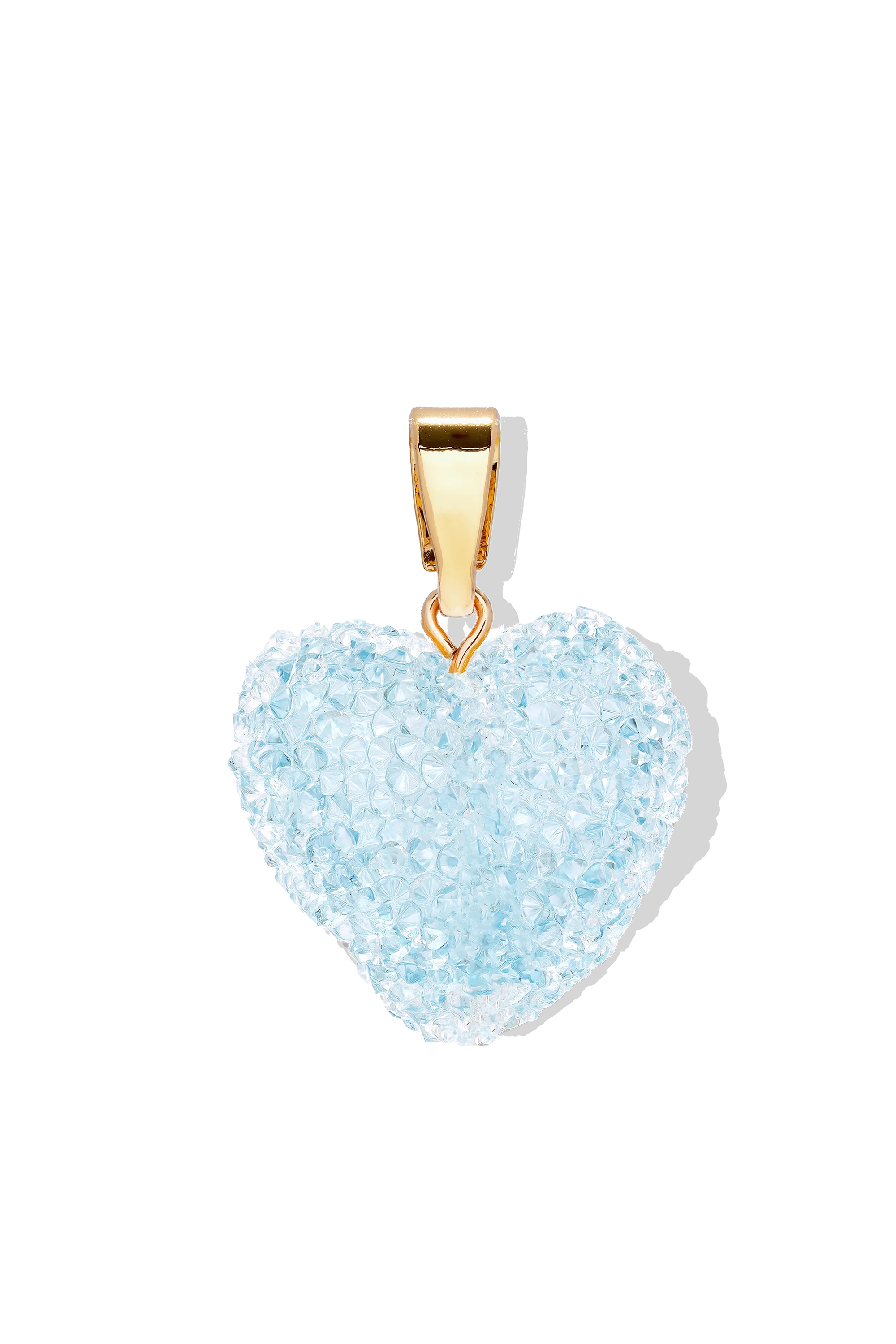 Crystal Haze Jelly Heart Pendant - Baby Blue