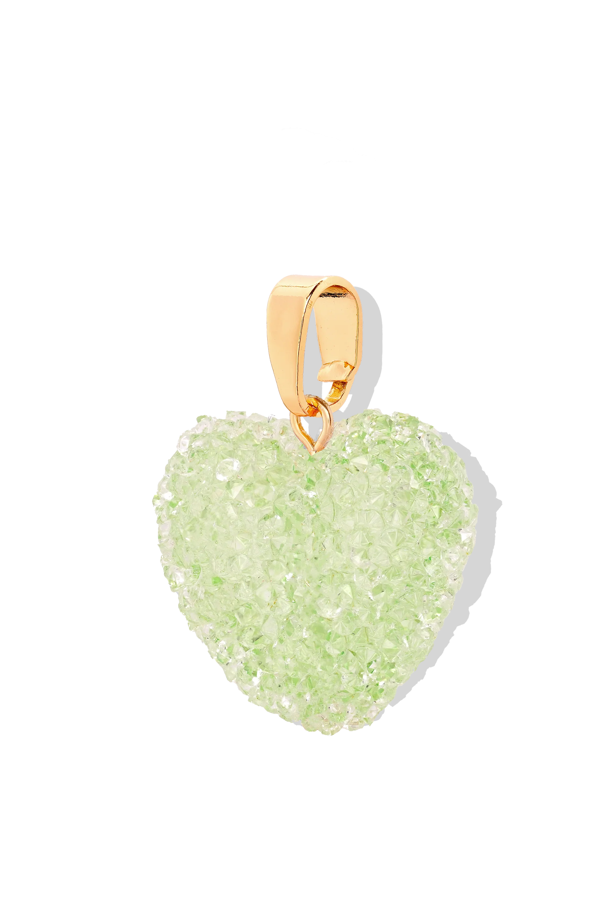 Crystal Haze Jelly Heart Pendant - Pistachio