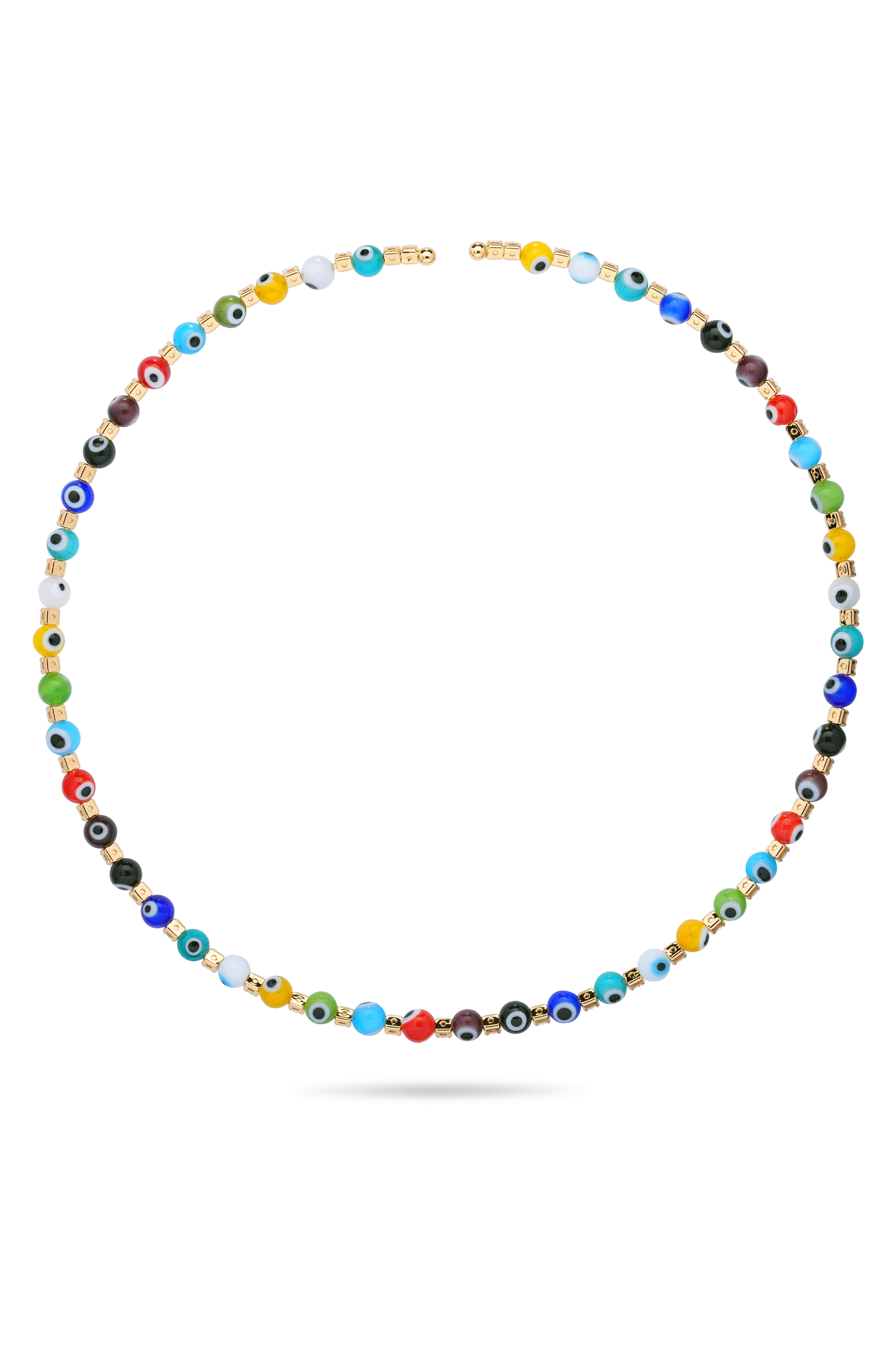 Crystal Haze Evil Eye Torque Necklace