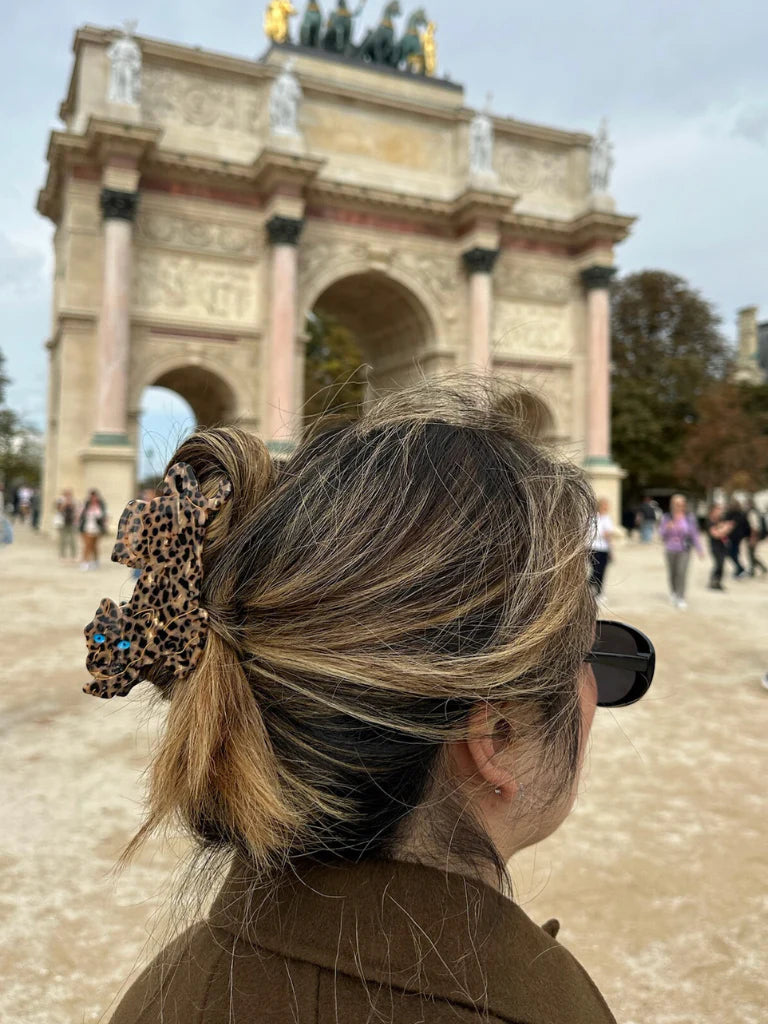 Leopard Hand Painted Claw Hair Clip