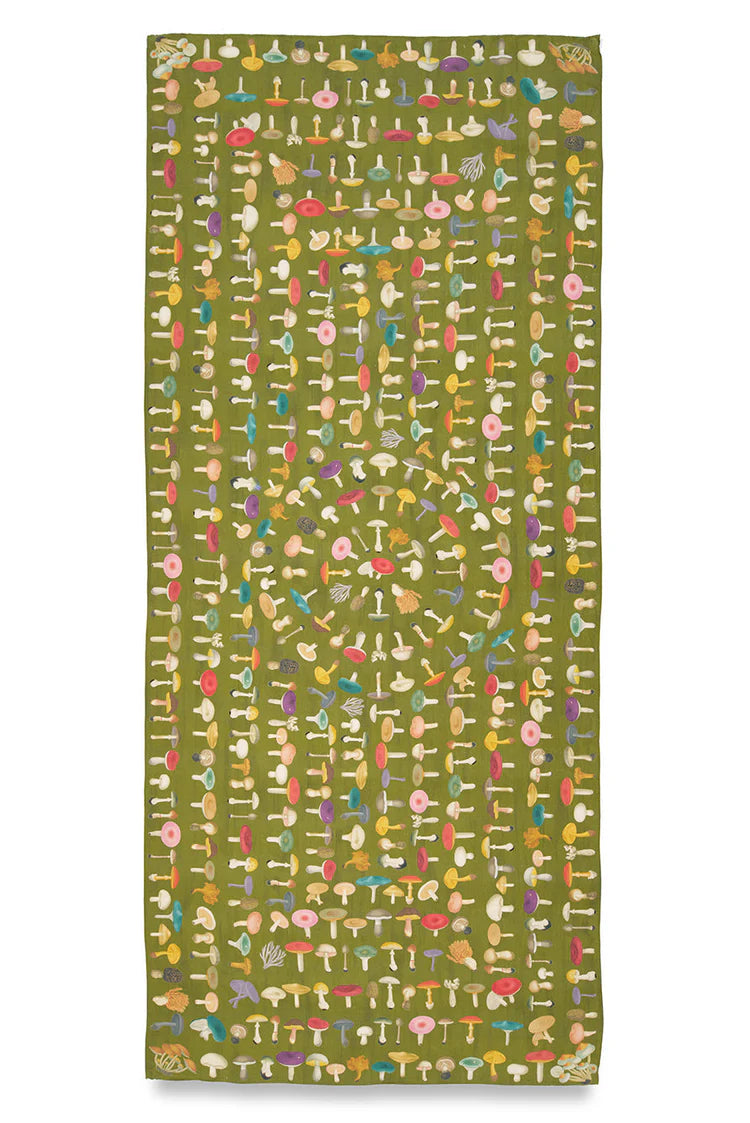 S&B x John Derian Green Fungi Linen Tablecloth