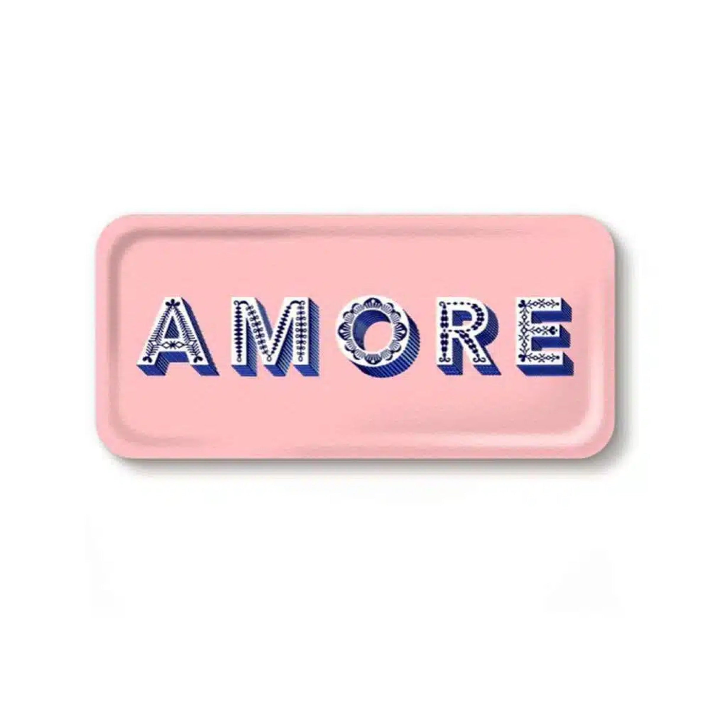 Amore Pink Tray 32x15cm