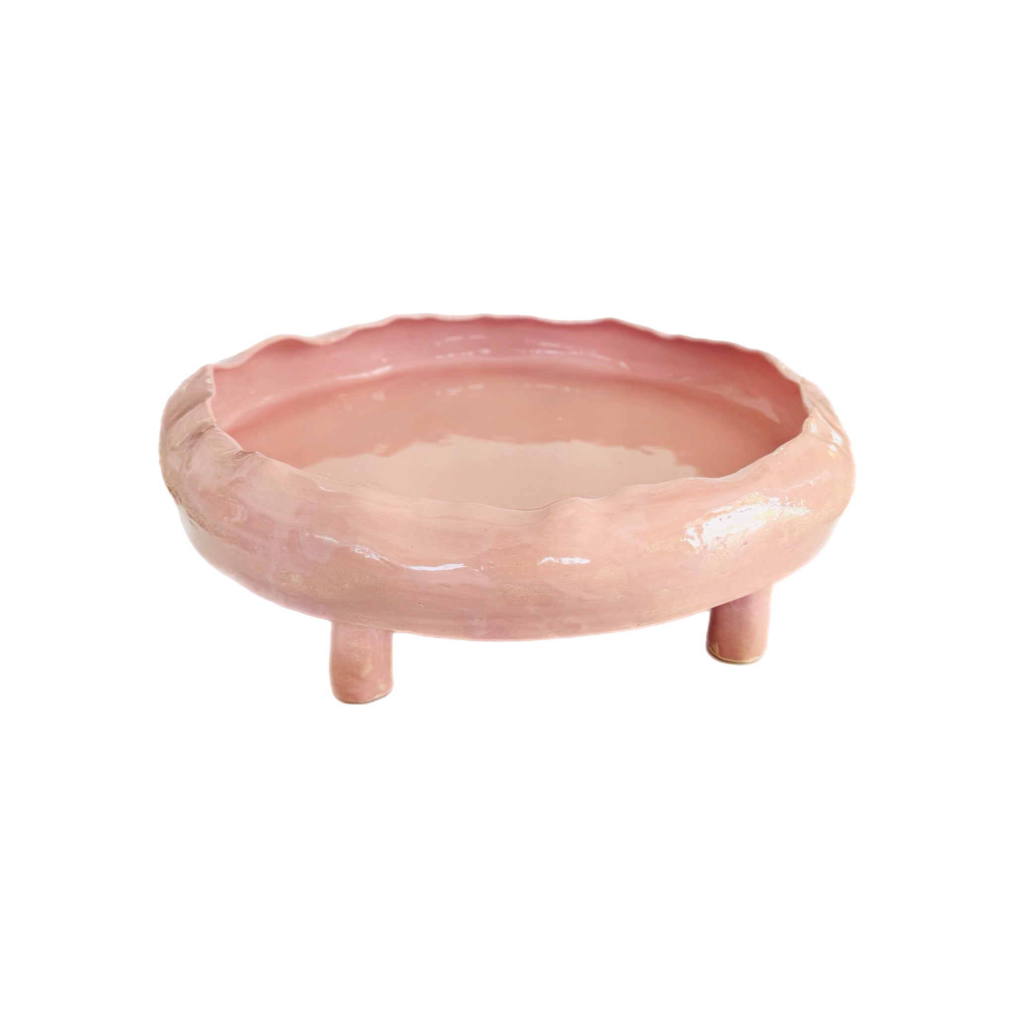 Marylynn Massoud & Rasha Nawam Ceramics Large Footed Serving Platter - Pink
