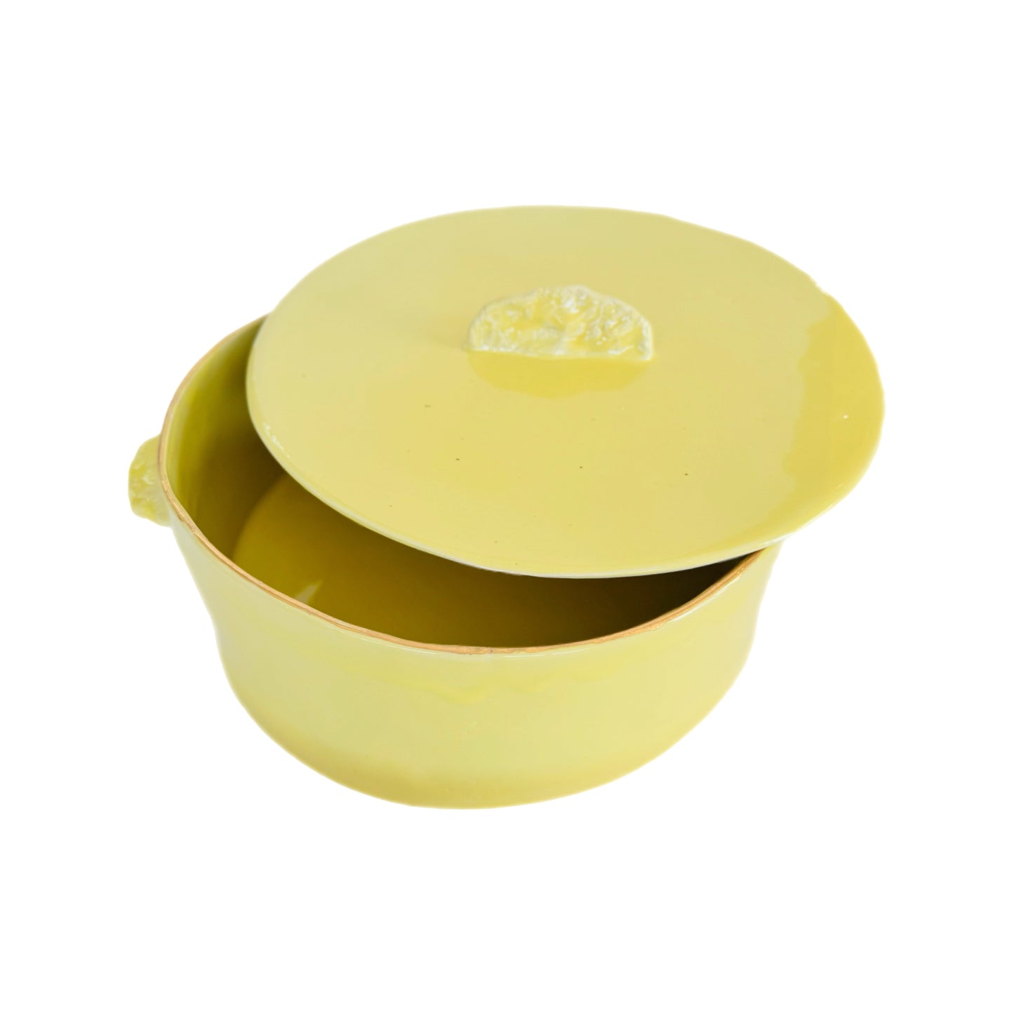 Marylynn Massoud & Rasha Nawam Ceramics Big Tanjara- Yellow with Gold Rim