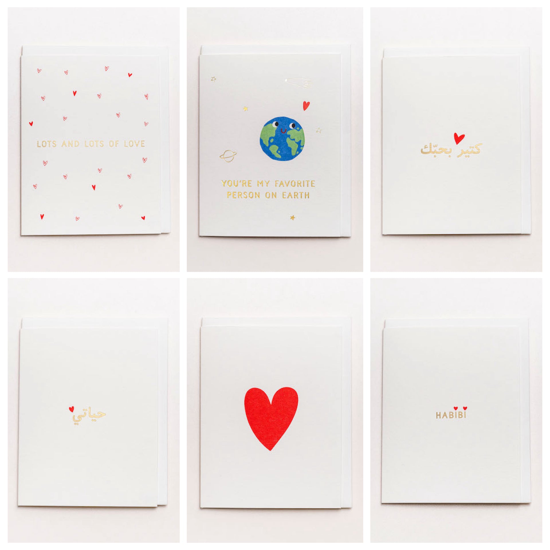 Set of 6 Love Cards