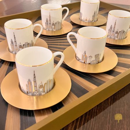 UAE Skyline Espresso Cups - Set of 6