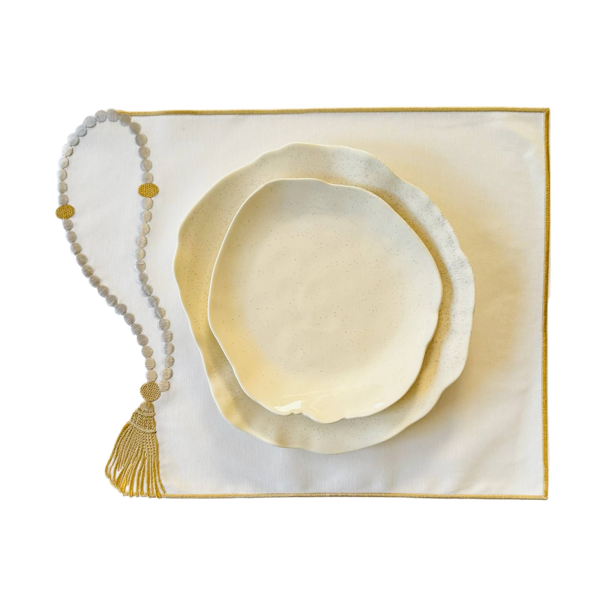 Sibha Placemat Silver/ Gold
