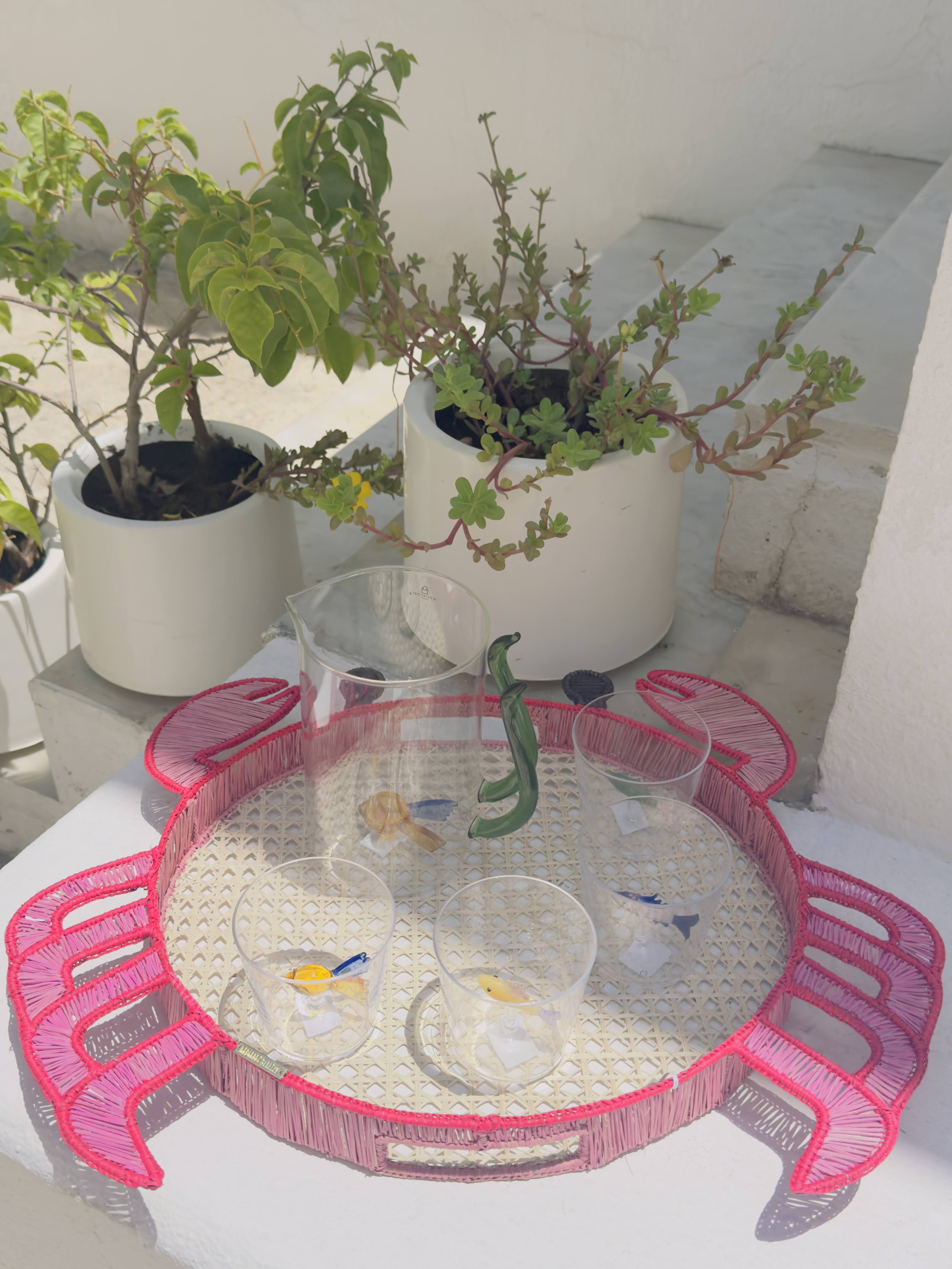 Pink Crab Tray
