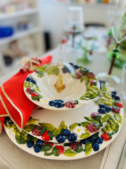 Les Ottomans Berries Porcelain Salad Plate