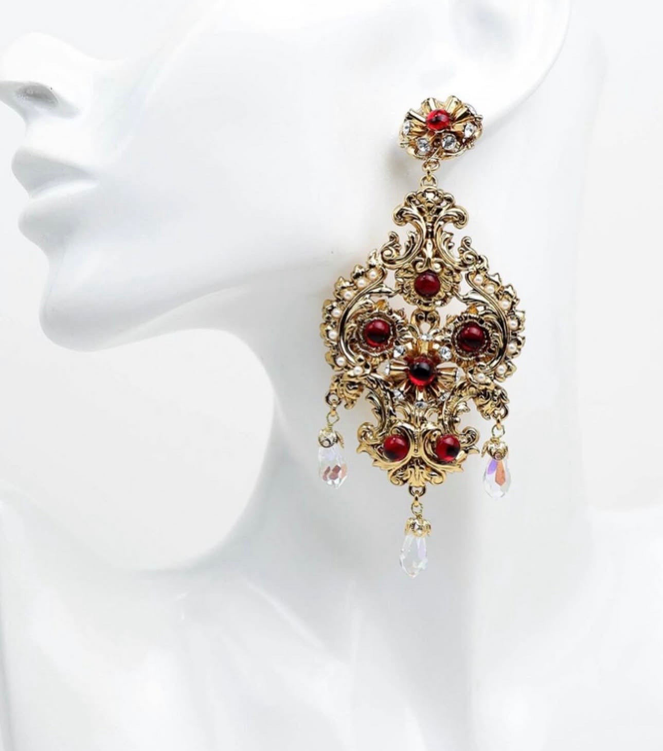 Ornella Marie Antoinette Earrings - Rubis
