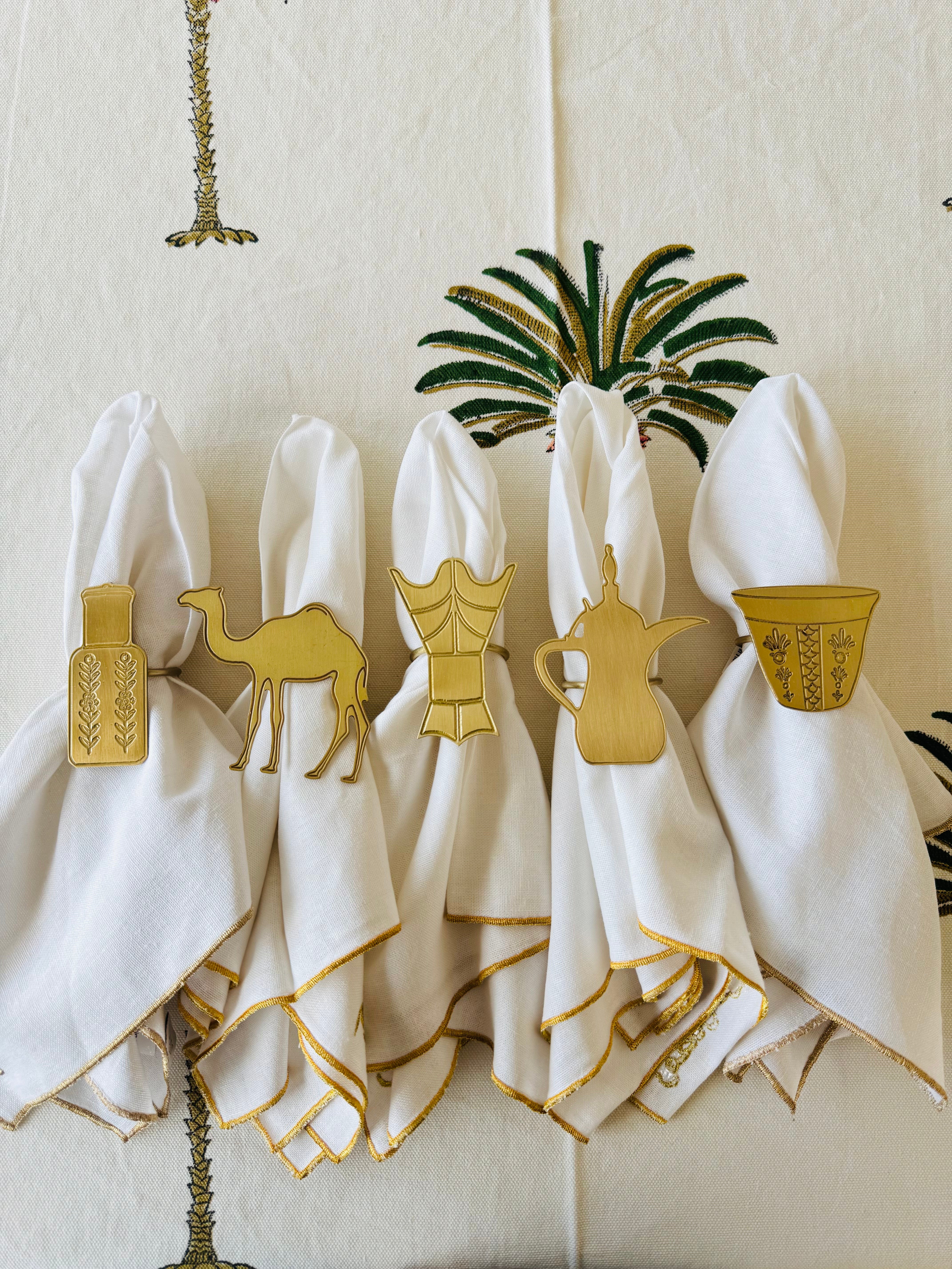 Arhiboo Collection Napkin Ring Holder - Gold