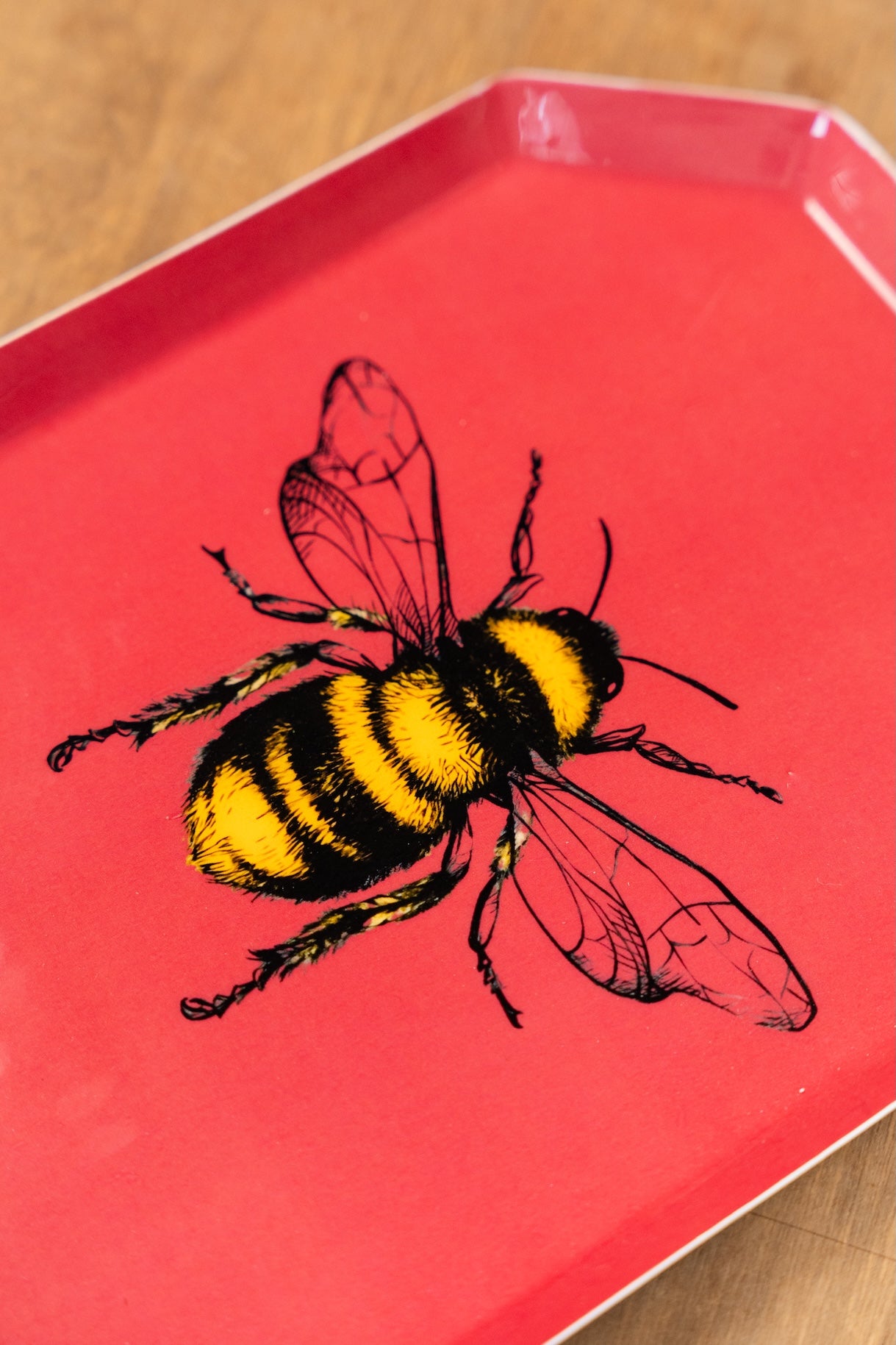 Les Ottomans Stamped Iron Tray - Bee