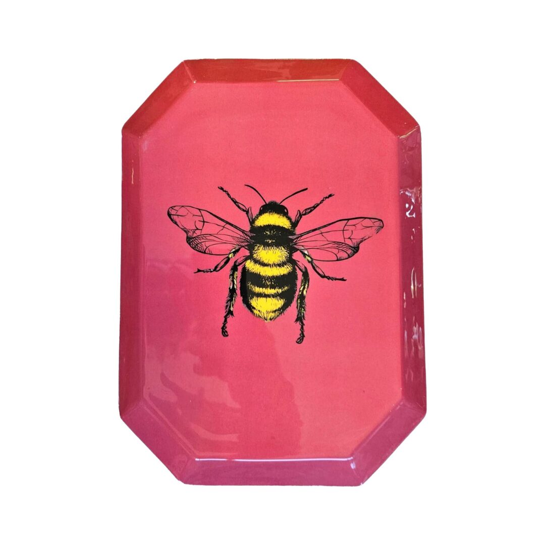 Les Ottomans Stamped Iron Tray - Bee