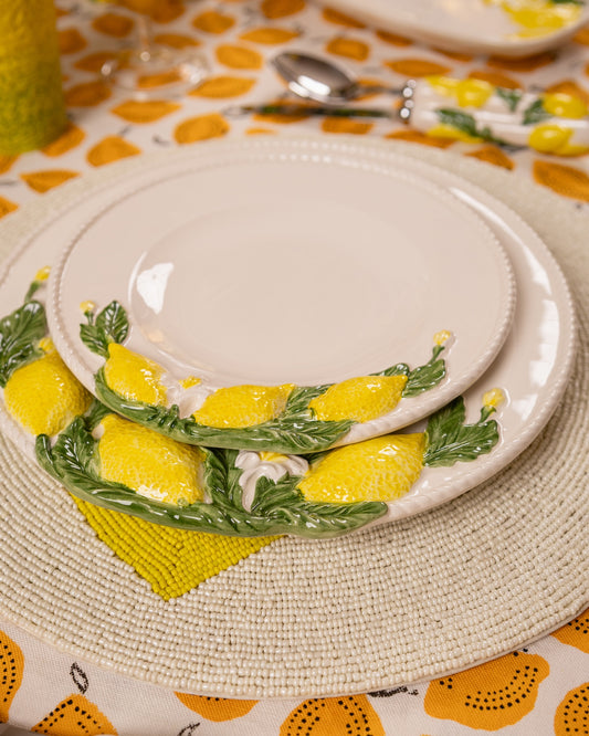 Les Ottomans Lemon Porcelain Hand Painted Dinner Plate