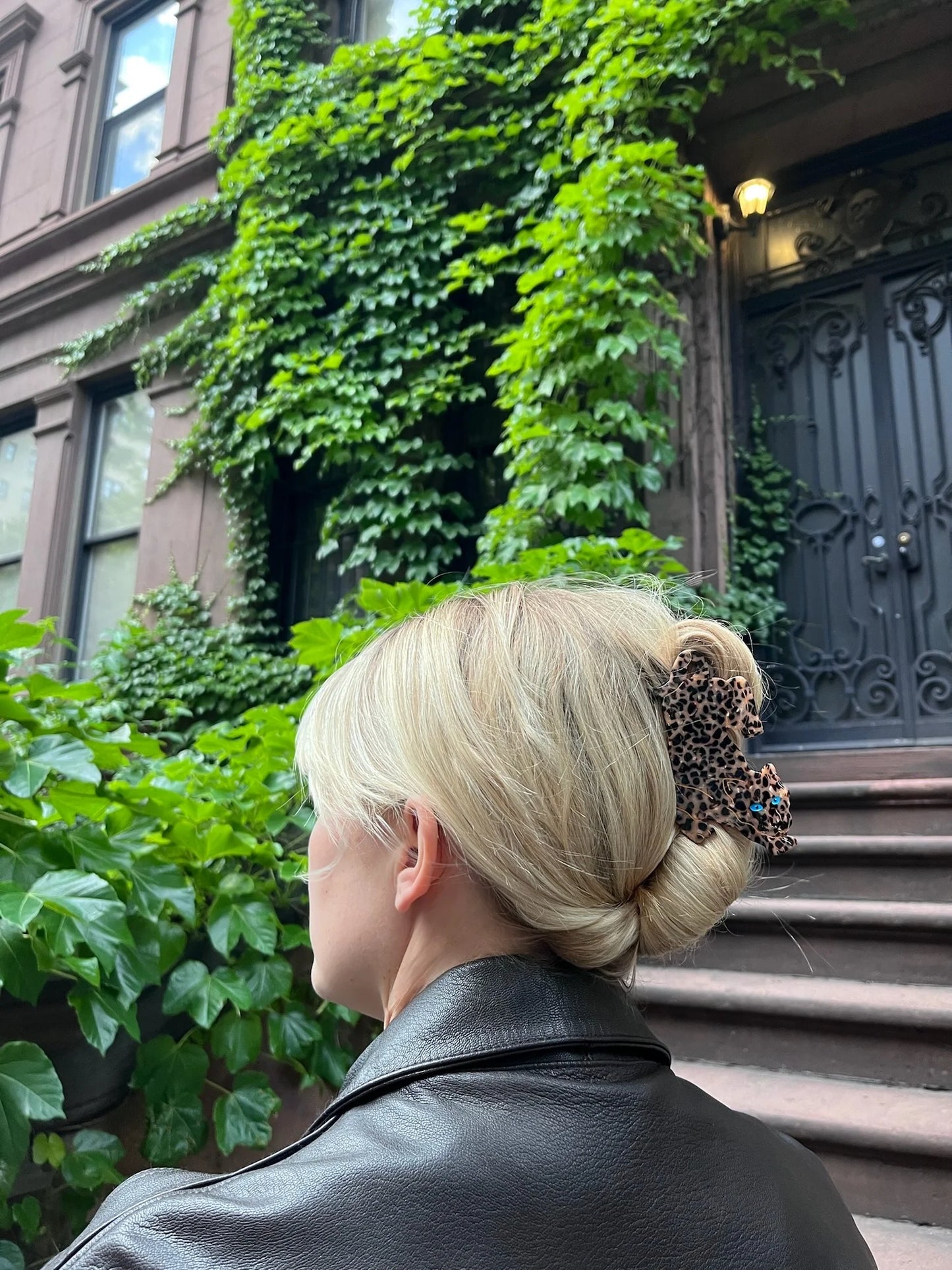 Leopard Hand Painted Claw Hair Clip