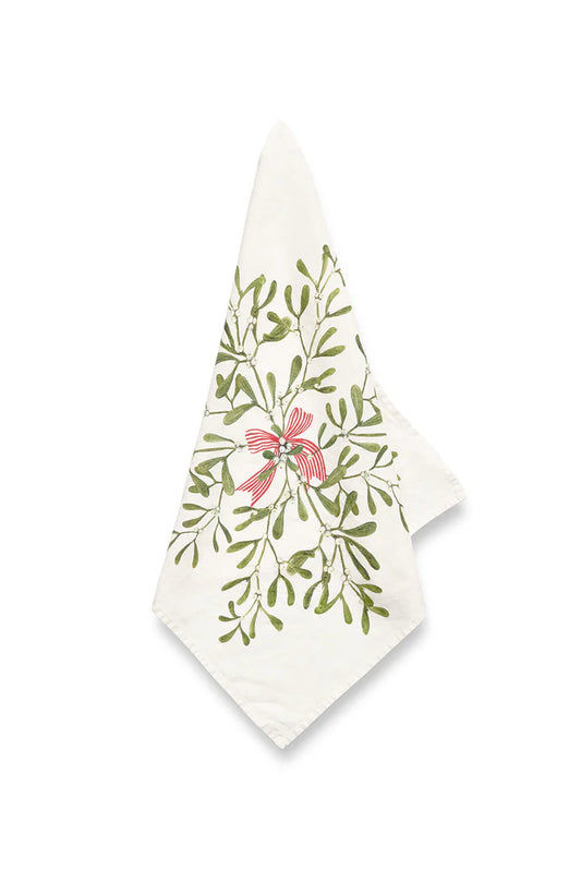 Mistletoe Kiss Linen Napkin
