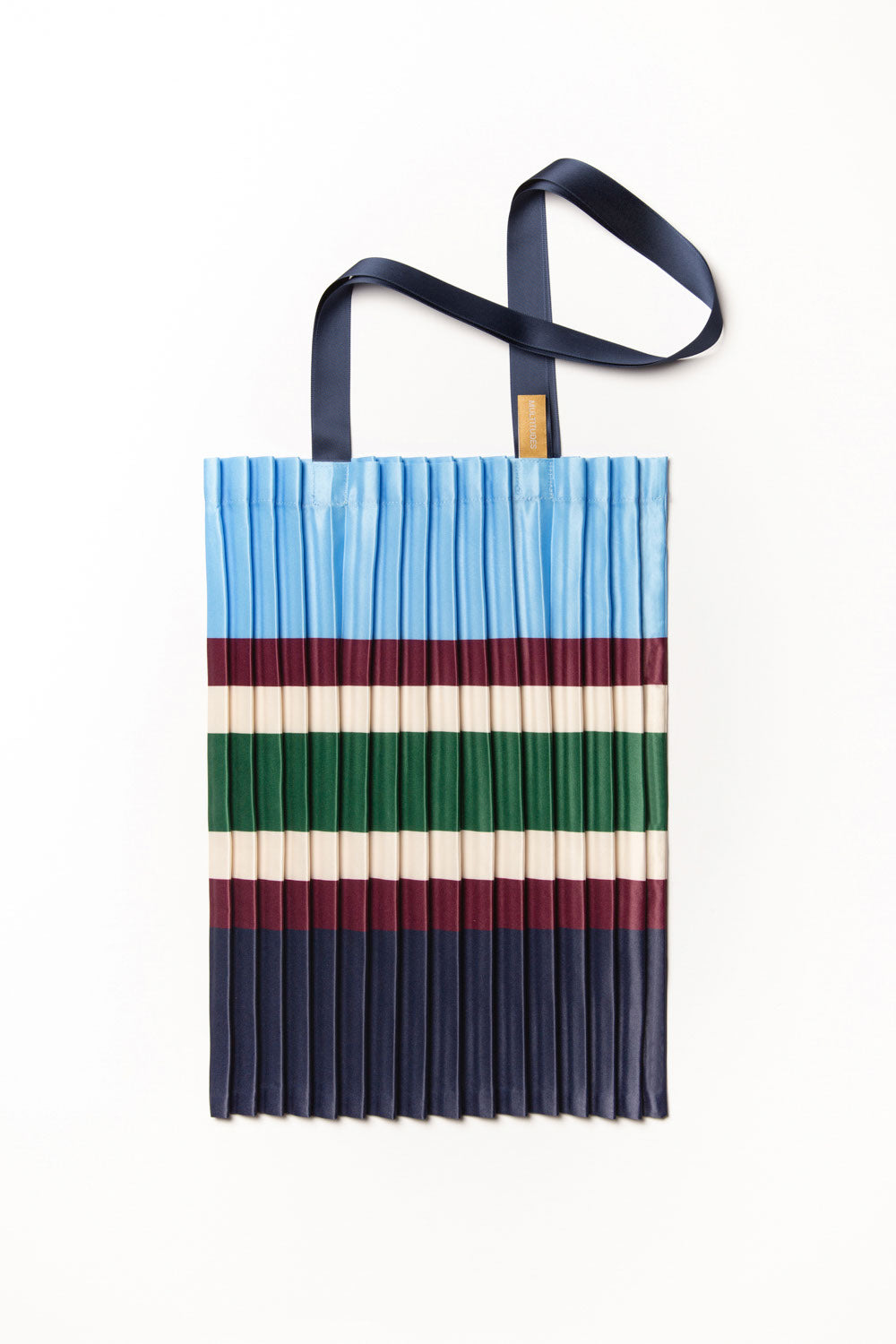 Satin Pleated Bag Sorrento Blue