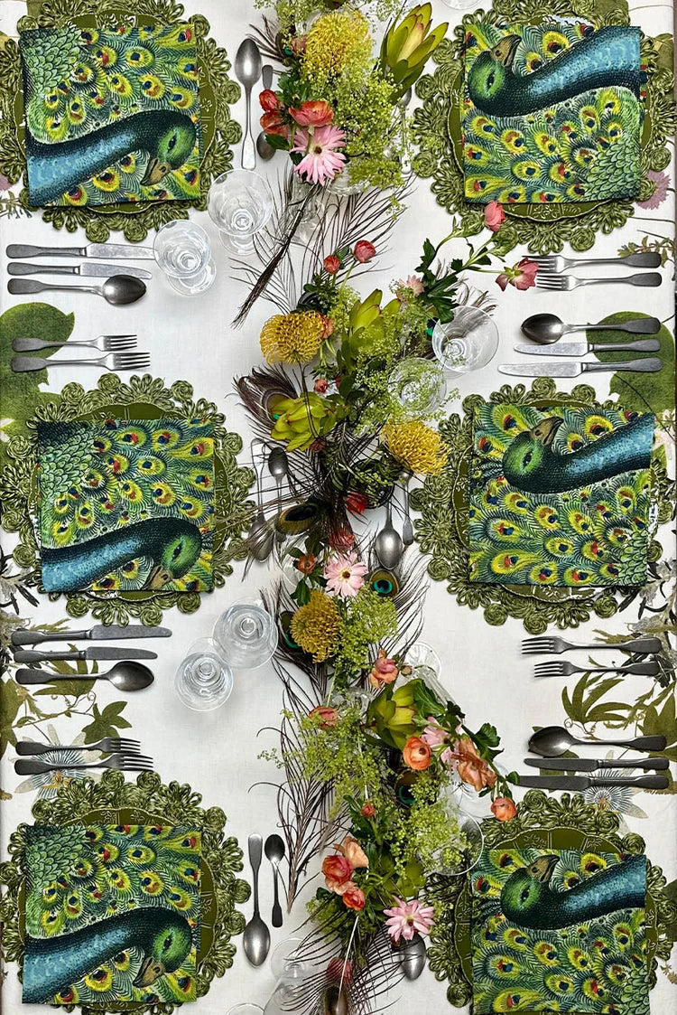 Peacock Linen Napkin