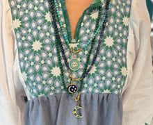 Load image into Gallery viewer, Necklace Jasmin Lapis Lazuli - Moon &amp; Stars
