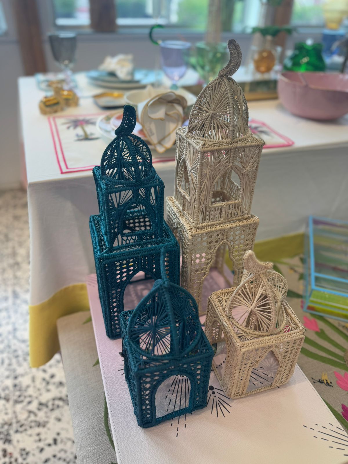 Irica Palm Minaret Candle Holder- Small