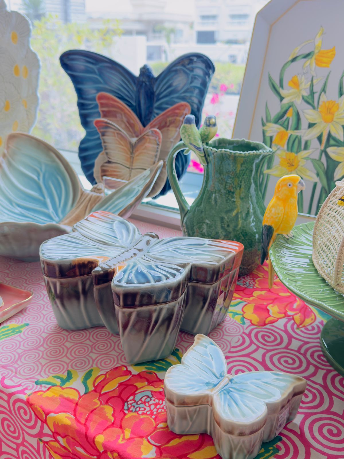 Cloudy Butterflies Fruit Bowl
