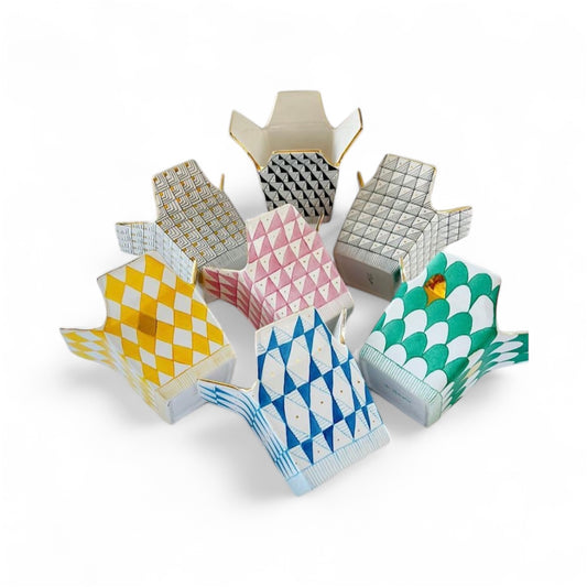 Pop Corn Hand Painted Porcelain Open Box