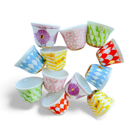 Geo Chaffe Cups Set of 6