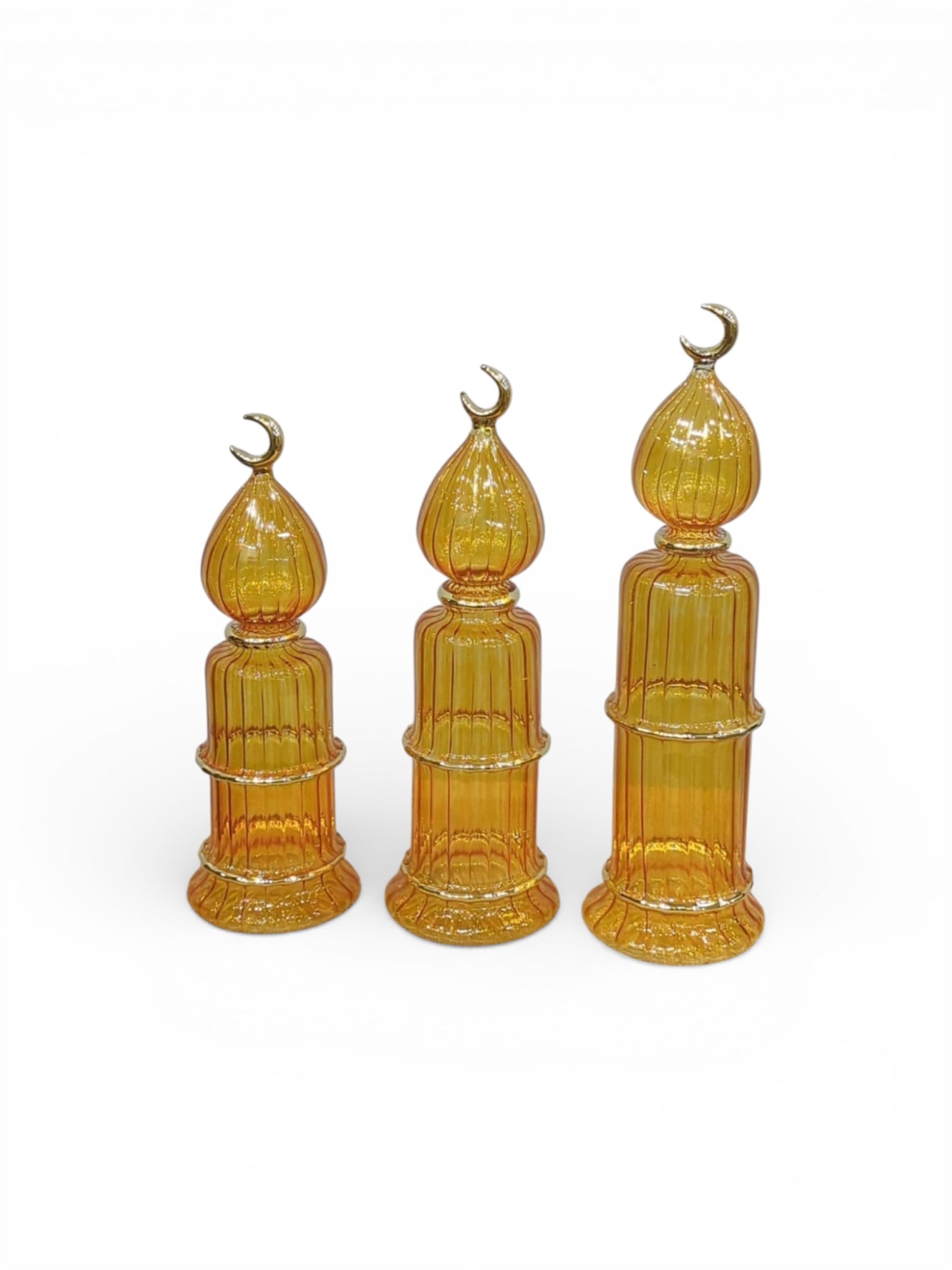 Glass Minaret Orange & Gold
