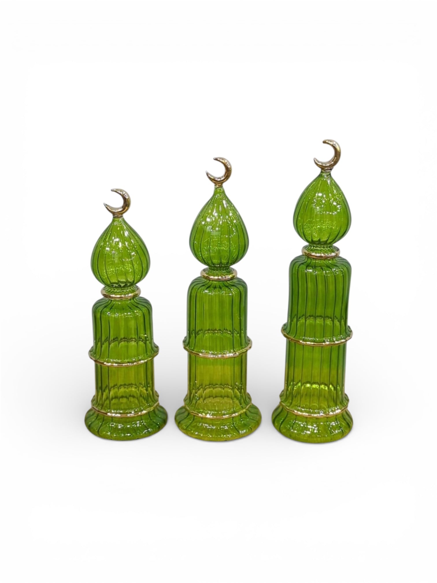 Glass Minaret Green & Gold