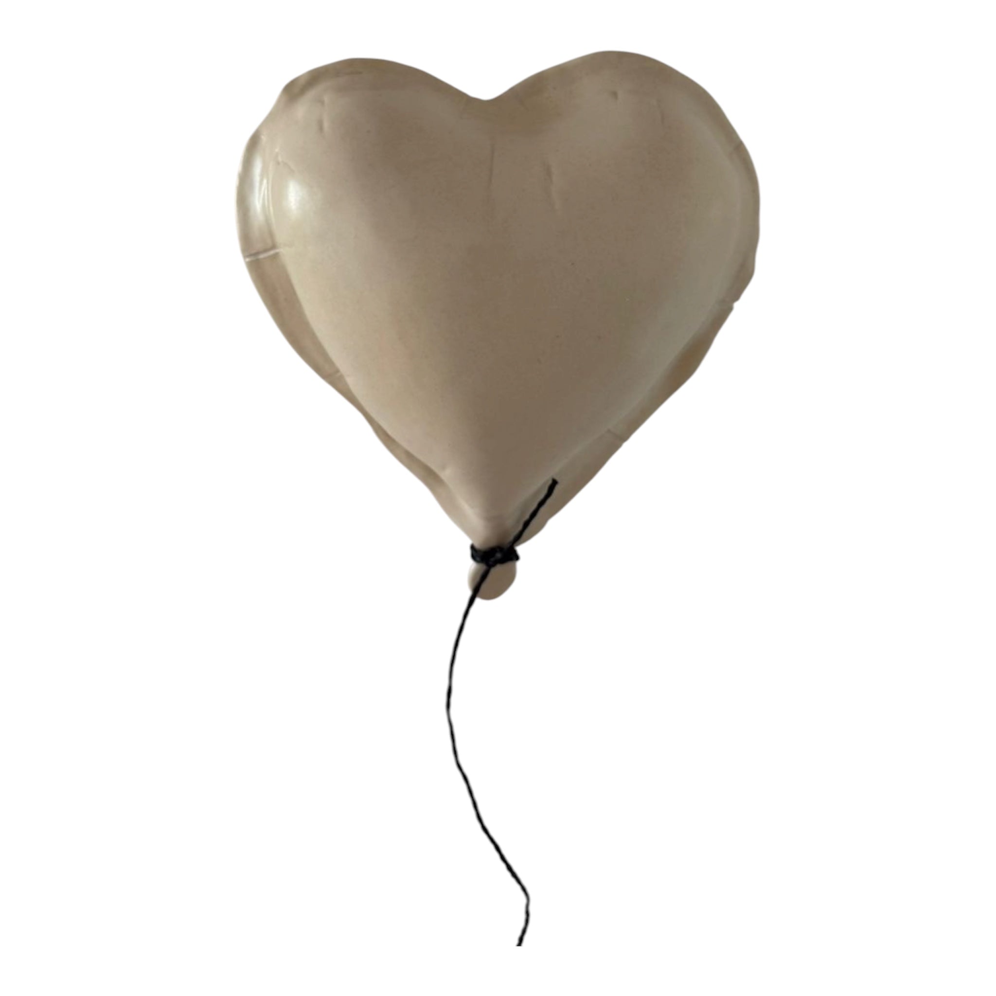 Wall Hanging Heart Balloon White Matte - Small